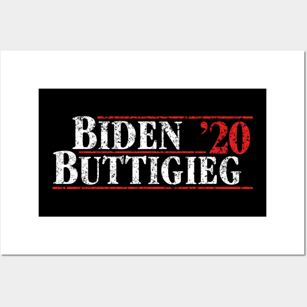 Joe Biden and Pete Buttigieg on the one ticket. Politique Biden Buttigieg 2020 Vintage Designs Wall Art by YourGoods